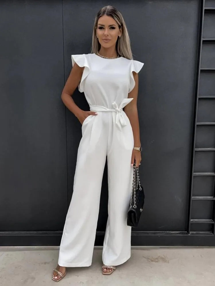 Women's Wide-Leg Jumpsuit - Elegant & Comfortable