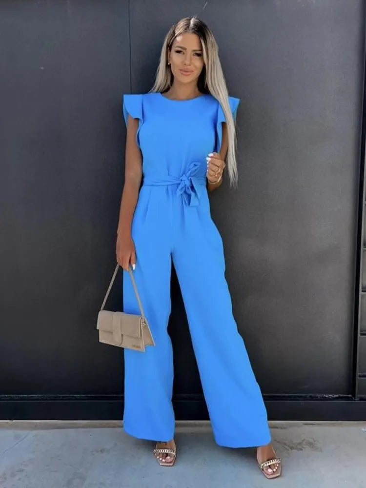 Women's Wide-Leg Jumpsuit - Elegant & Comfortable