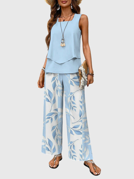 Women's Wide-Leg Pants Set
