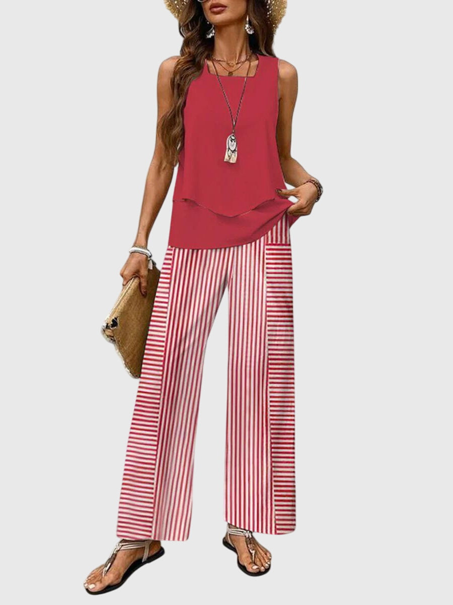 Women's Wide-Leg Pants Set