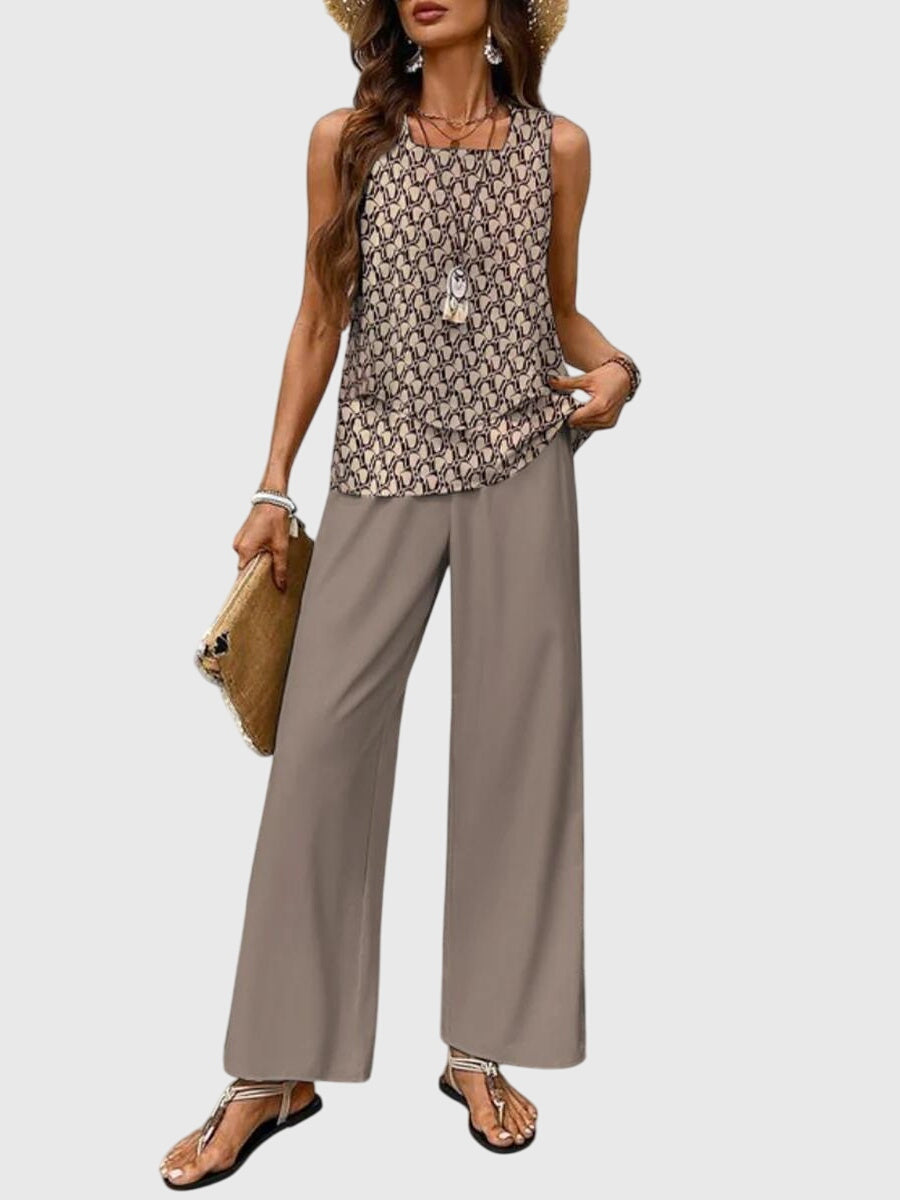 Women's Wide-Leg Pants Set
