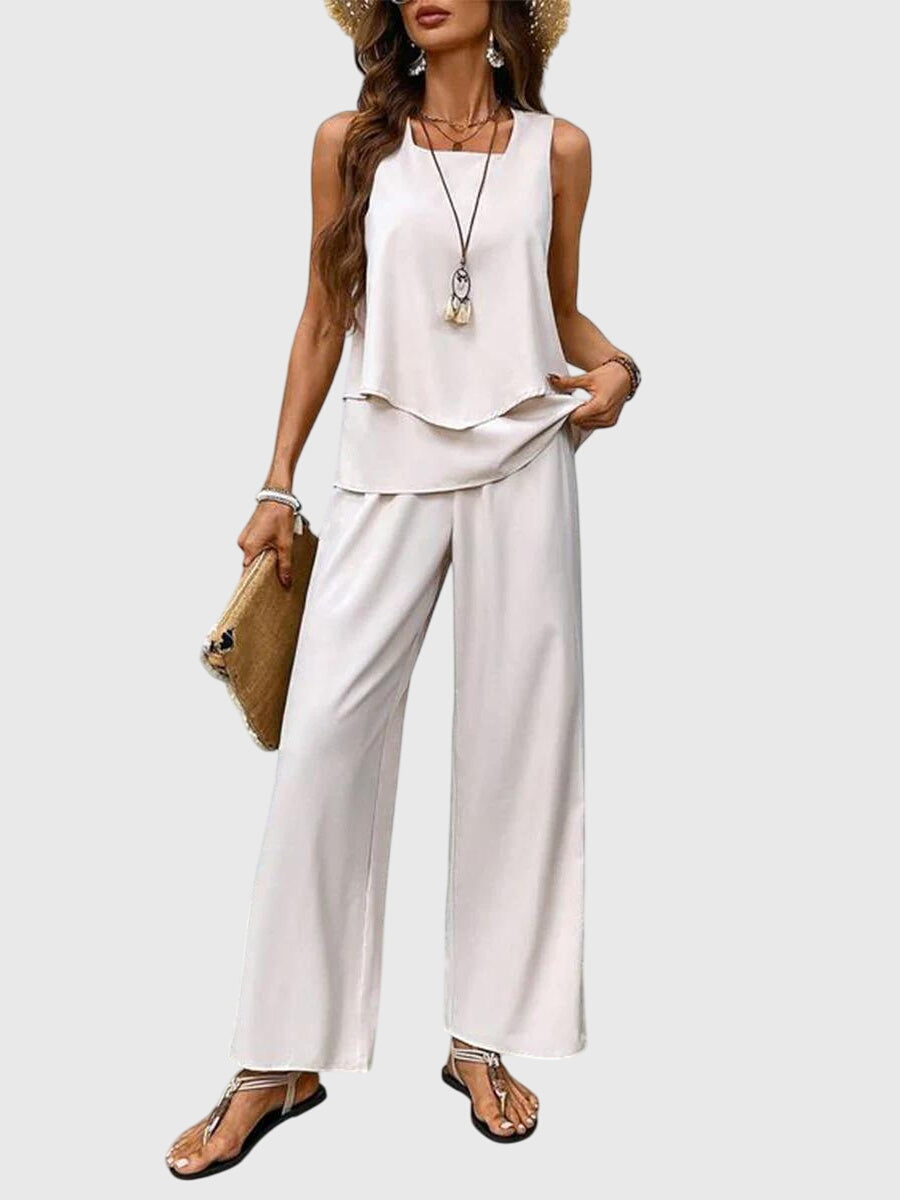 Women's Wide-Leg Pants Set