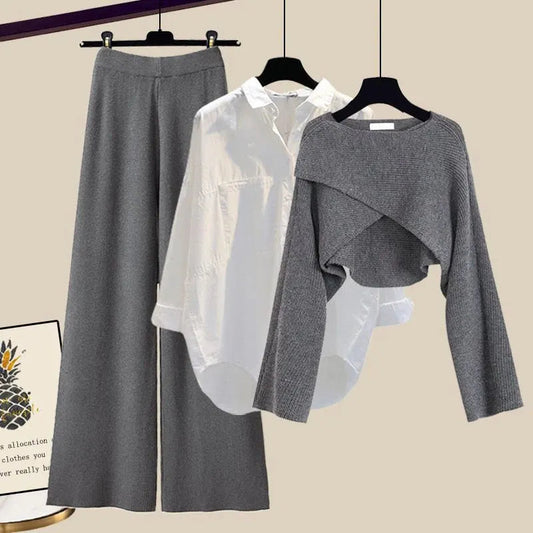 Women's Wide-Leg Three-Piece Set