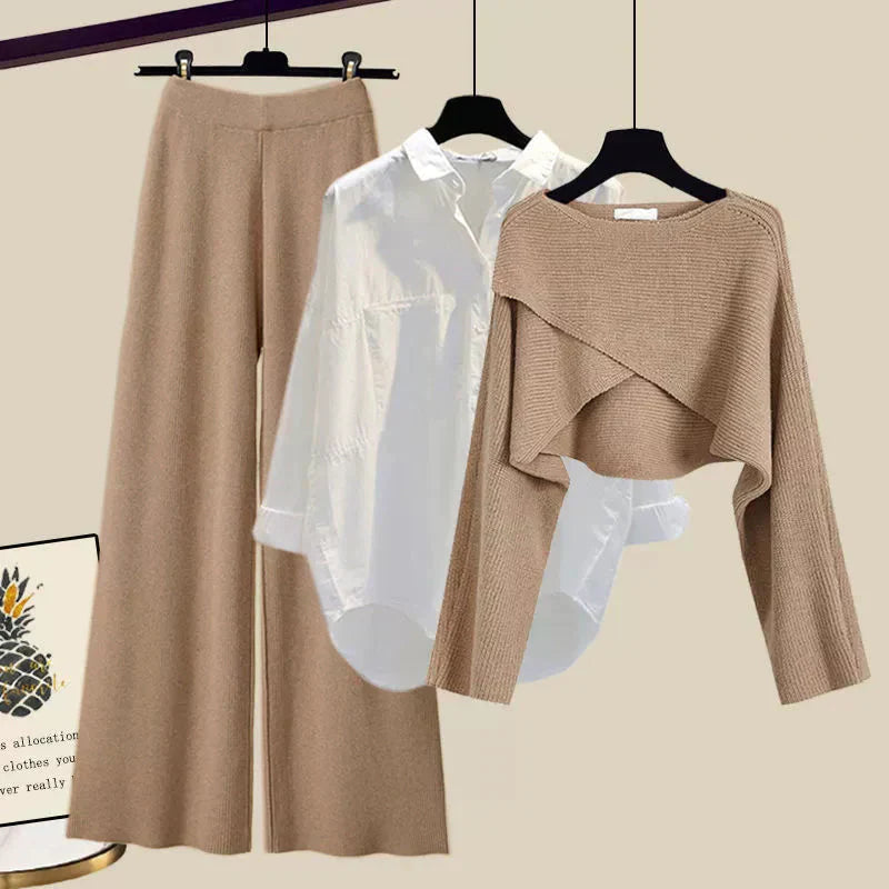Women's Wide-Leg Three-Piece Set
