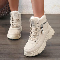 Women's Winter Ankle Boots with Side Zipper, Soft Lining and Chunky Sole