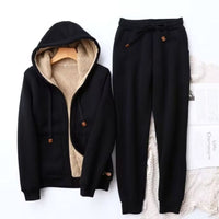 Women's Winter Hooded Zip-Up Tracksuit