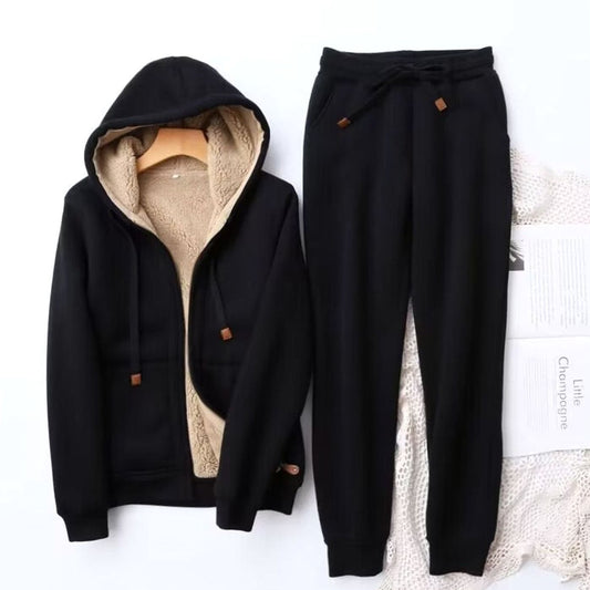 Women's Winter Hooded Zip-Up Tracksuit