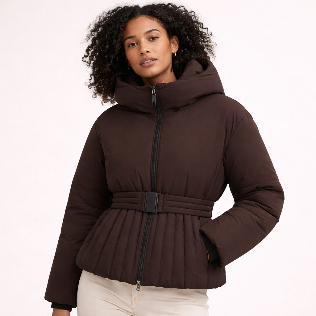 Women's Winter Ski Jacket with Peplum Detail