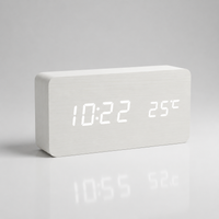 Wood Finish Digital Alarm Clock