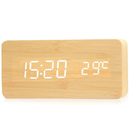 Wooden Digital Desk Clock