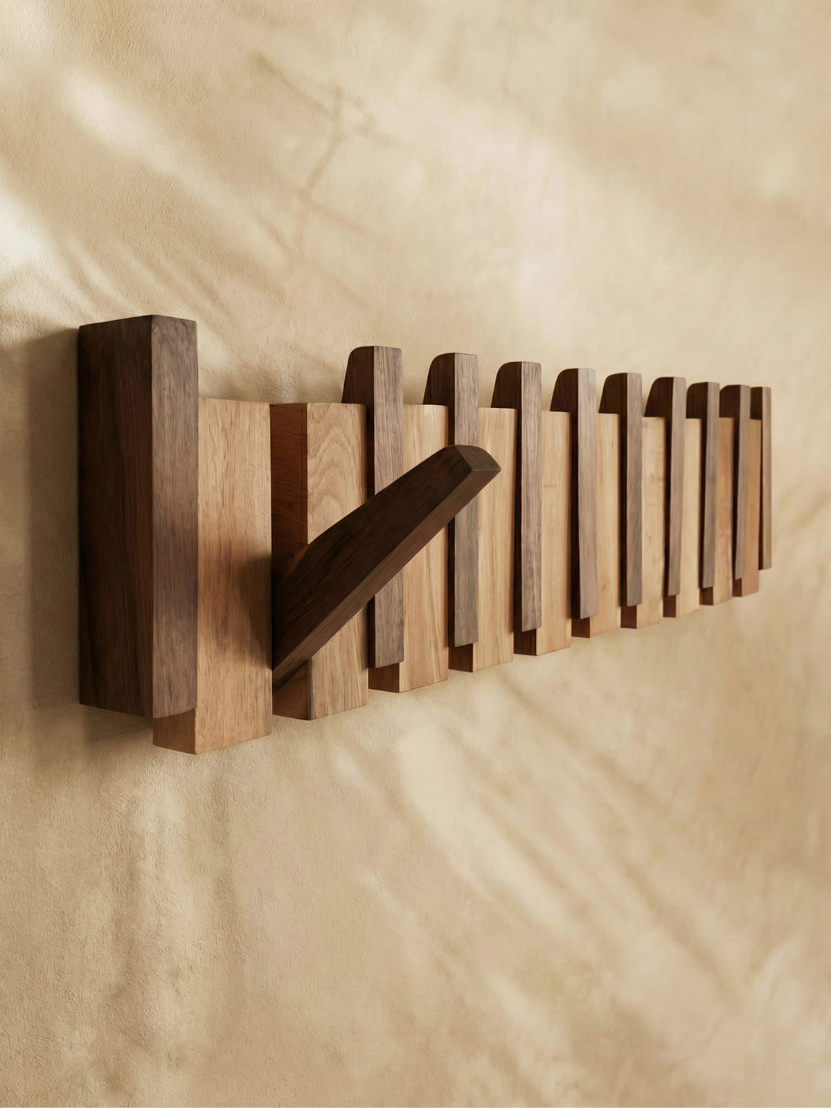 Wooden Piano Coat Rack