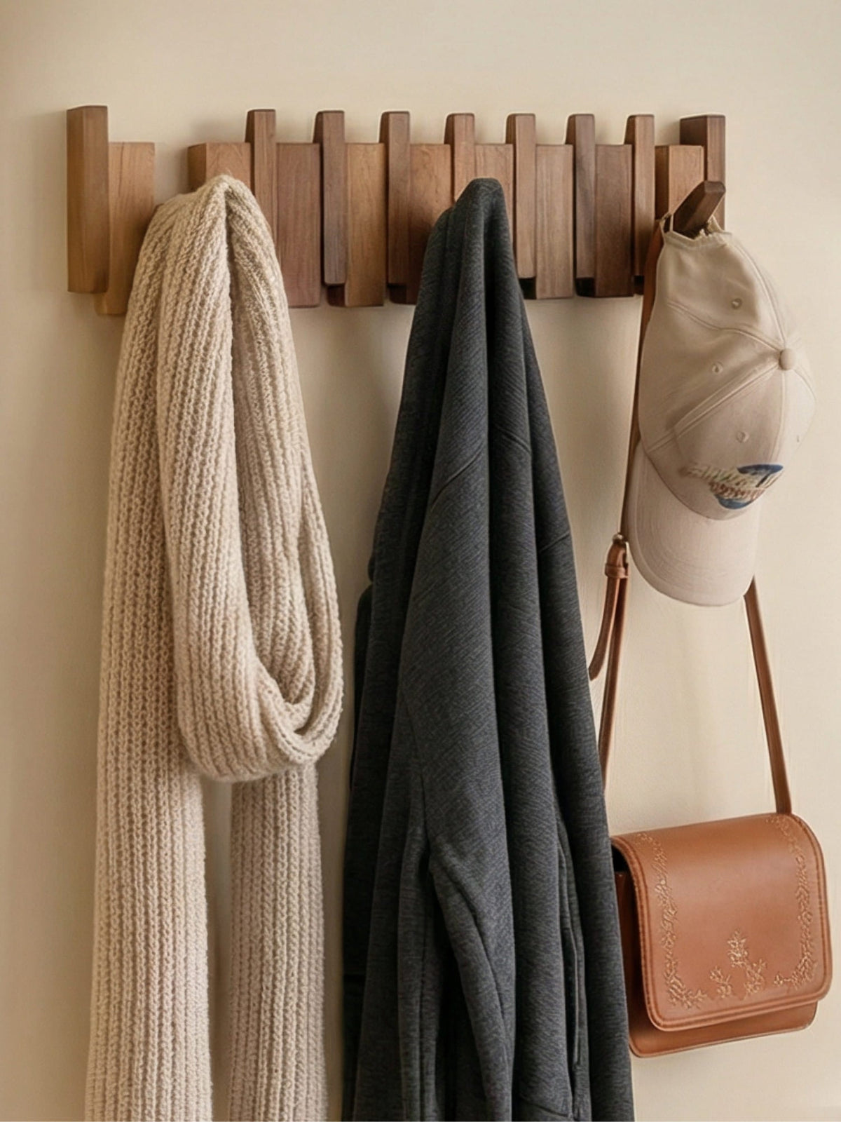 Wooden Piano Coat Rack