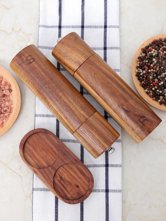Wooden Salt and Pepper Grinder Set