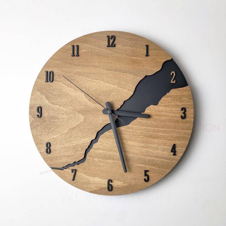 Wooden Wall Clock - Luxury Minimalist Design