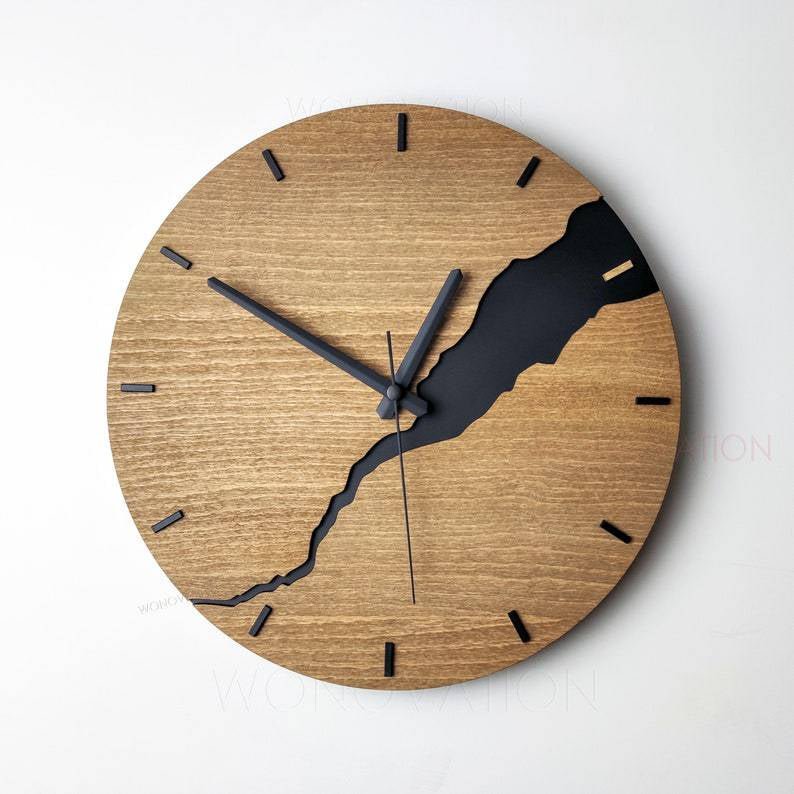 Wooden Wall Clock - Luxury Minimalist Design