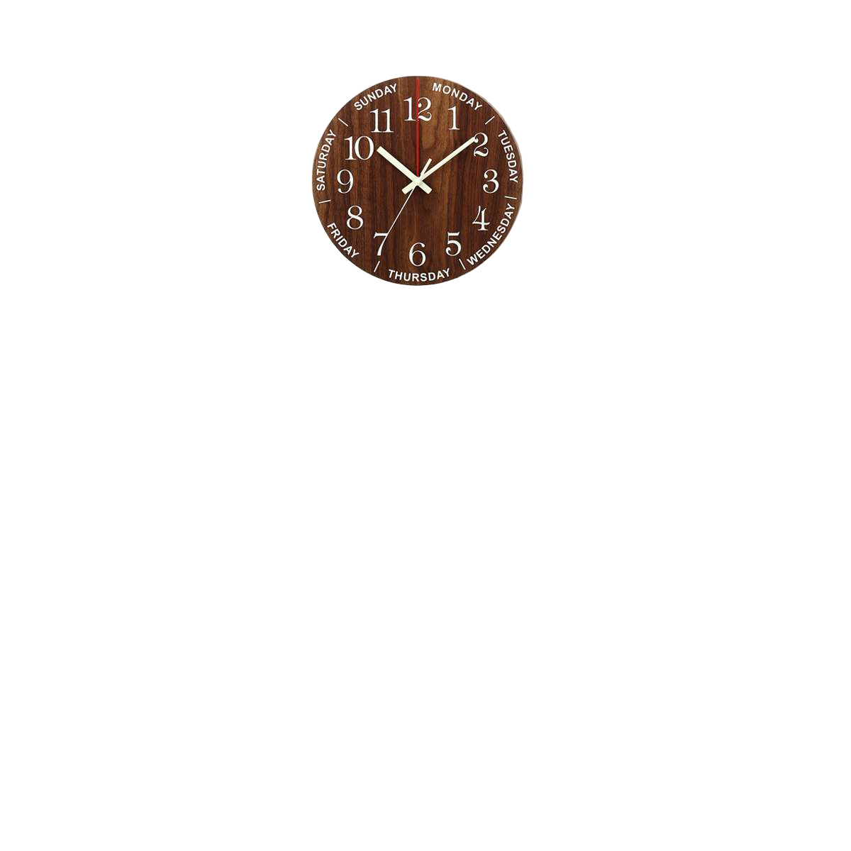 Wooden Wall Clock with Luminous Design