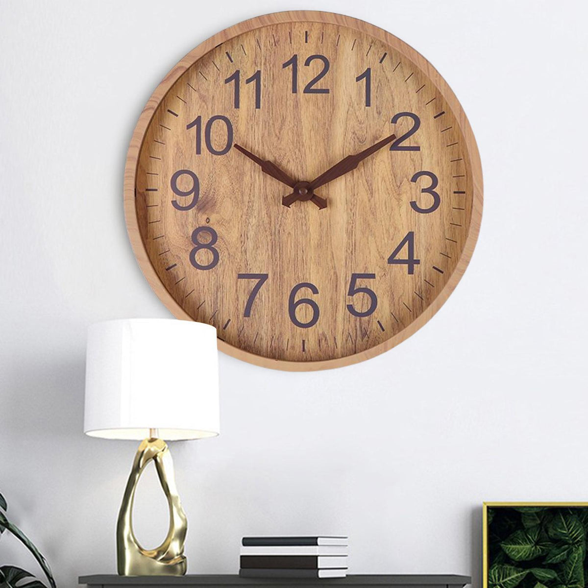 Wooden Wall Clock with Unique Design and Precise Quartz Movement