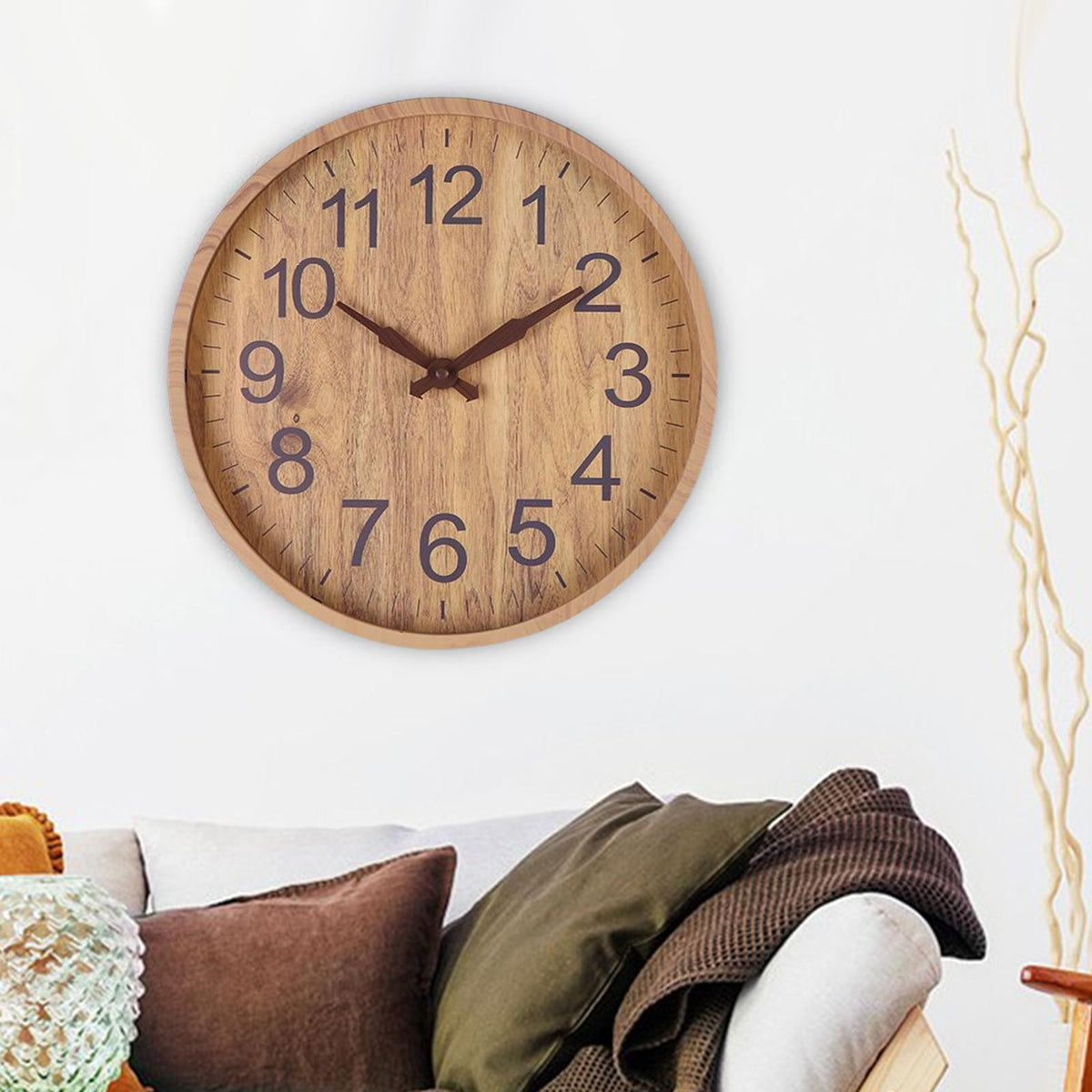 Wooden Wall Clock with Unique Design and Precise Quartz Movement