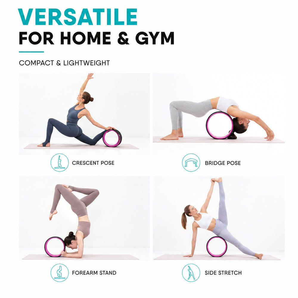Yoga Wheel - Purple/Pink or Black/Pink